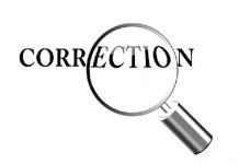 CORRECTION