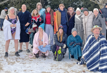 Residents, Cottagers Take Part in Lion’s Head Beach Polar Bear Dip