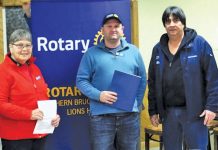 Rotary Club of Northern Bruce Peninsula Tends Bar at Curling Bonspiel