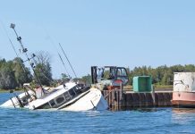 Fishing Vessel Sinks; Oil Spill at Government Dock in Stokes Bay