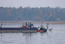 Fishing Vessel Sinks For Second Time at Stokes Bay Government Dock