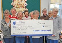 Tea Time Quilters Donate $2,500.00 to Lion’s Head Hospital