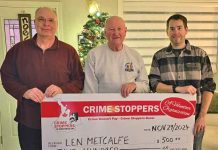 Community Member Issues Donation Challenge in Support of Crime Stoppers of Grey Bruce