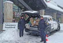 Stuff the Cruiser Collects 559 lbs of Food for Tobermory Food Bank