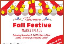Fall Festival Marketplace November 8th at Tobermory Community Centre