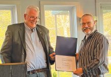 Bruce Men’s Shed Receives Certificate of Appreciation from Wiarton Rotary Club