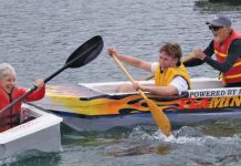 Bruce Men’s Shed “Flamin’ Idiots” Competes at Annual Cardboard Boat Races