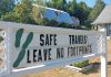 Keep the Bruce Clean & Green Travelling Sign Stolen