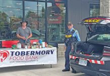 “Stuff The Cruiser” For Tobermory Food Bank Surpasses Last Year’s Donations